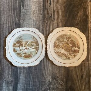 Currier and Ives collectors plates